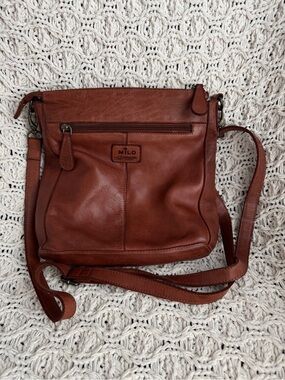 MILO Genuine Leather Crossbody Purse – Cognac Brown Canadian Leather Bag